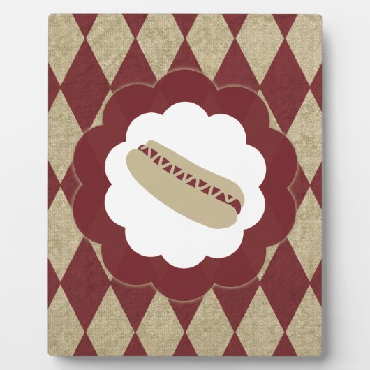 Hot Dog Diamanten Fotoplatte (Vorderseite)