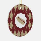 Hot Dog Diamanten Keramikornament (Rechts)