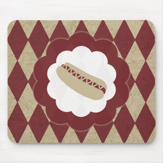 Hot Dog Diamanten Mousepad (Vorne)