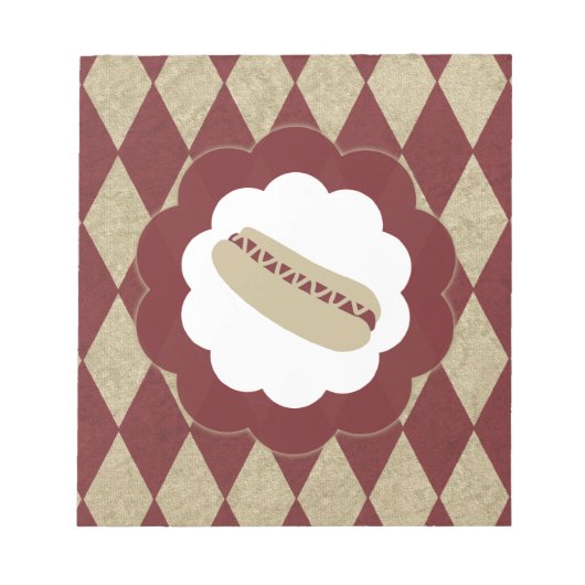 Hot Dog Diamanten Notizblock (Vorderseite)