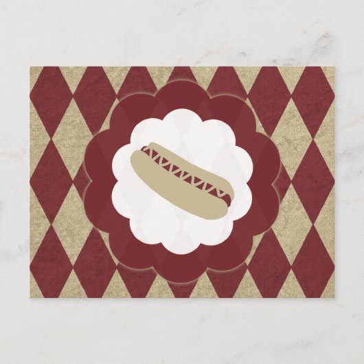 Hot Dog Diamanten Postkarte (Vorderseite)