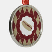Hot Dog Diamanten Silbernes Ornament (Rechts)