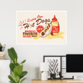 Hot-Dog-Druck Poster (Heimbüro)