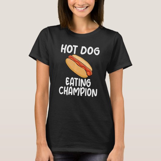 Hot Dog Eating Champion Sarcastic Meme für Unisex T-Shirt (Vorderseite)