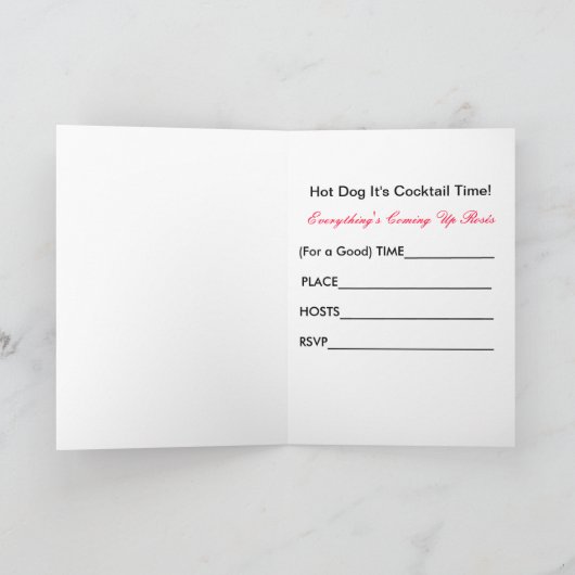 Hot Dog Einladung (Innenseite)