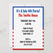 Hot Dog Es ist ein 4. Juli Party Einladung (Rückseite)