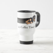 Hot Dog! Es ist Kaffeezeit Reisebecher (VorderseiteRechts)