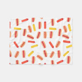 Hot Dog Fast Food GRILLEN Muster Fleecedecke (Vorderseite (Horizontal))