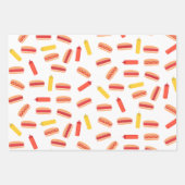 Hot Dog Fast Food GRILLEN Muster Geschenkpapier Set (Vorderseite 3)