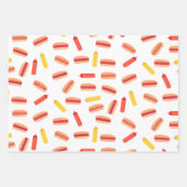 Hot Dog Fast Food GRILLEN Muster Geschenkpapier Set (Vorderseite 2)