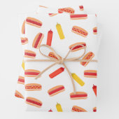 Hot Dog Fast Food GRILLEN Muster Geschenkpapier Set (Beispiel)