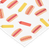 Hot Dog Fast Food GRILLEN Muster Kurzer Tischläufer (Ecke)