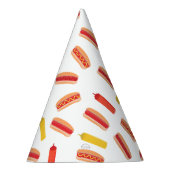 Hot Dog Fast Food GRILLEN Muster Partyhütchen (Rechts)