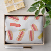 Hot Dog Fast Food GRILLEN Muster Seidenpapier (Geschenk)