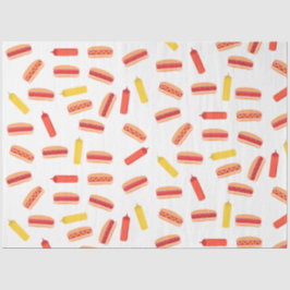 Hot Dog Fast Food GRILLEN Muster Seidenpapier