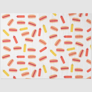 Hot Dog Fast Food GRILLEN Muster Seidenpapier