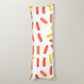 Hot Dog Fast Food GRILLEN Muster Seitenschläferkissen (Rückseite (Vertikal))