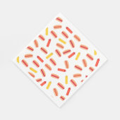 Hot Dog Fast Food GRILLEN Muster Serviette (Ecke)