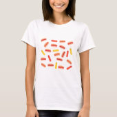 Hot Dog Fast Food GRILLEN Muster T-Shirt (Vorderseite)