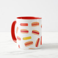 Hot Dog Fast Food GRILLEN Muster