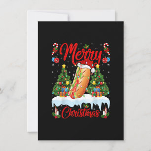 Hot Dog Fast Food Liebhaber Leuchtender Weihnachts Einladung