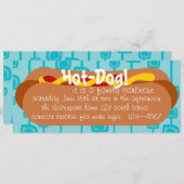 Hot Dog! Feier Einladung (Vorne/Hinten)