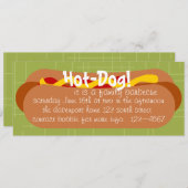 Hot Dog! Feier Einladung (Vorne/Hinten)