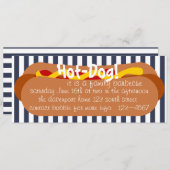 Hot Dog! Feier Einladung (Vorne/Hinten)