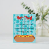 Hot Dog! Feier Einladung (Stehend Vorderseite)