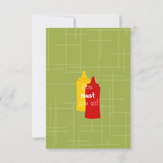 Hot Dog! Feier Einladung (Rückseite)