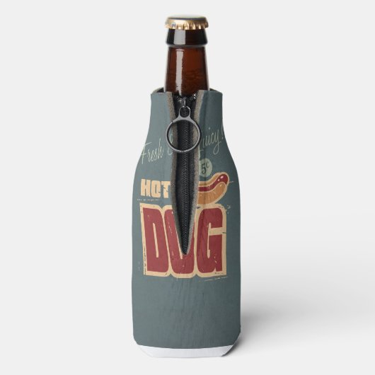 Hot Dog Flaschenkühler (Flasche Rückseite)