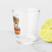 Hot Dog & Fries benutzerdefiniertes Monogramm-Schi Schnapsglas (Rechts)