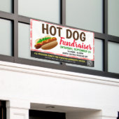 Hot Dog Fundraiser-Banner mit qr-Code Banner (Äußeres Gebäude)