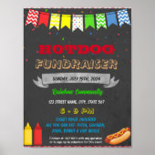 Hot Dog Fundraiser-Ereignisvorlage Poster (Vorne)