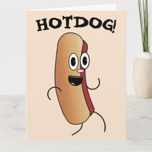 HOT DOG FUNNY BIRTHDAY GREETING CARD KARTE