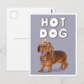 Hot Dog Funny Dackel Word Puff Postkarte (Vorne/Hinten)