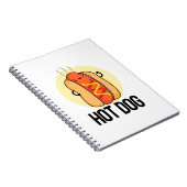 Hot Dog Funny Hot Dog Food Puff Notizblock (Rechte Seite)