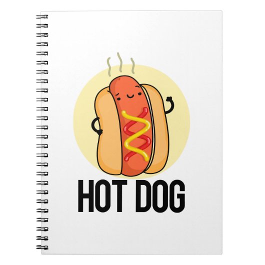Hot Dog Funny Hot Dog Food Puff Notizblock (Vorderseite)