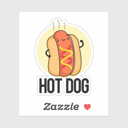 Hot Dog Funny Snack Pub Aufkleber (Blatt)