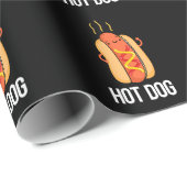 Hot Dog Funny Snack Pub Dark BG Geschenkpapier (Rolleneckpunkt)