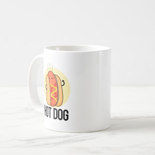 Hot Dog Funny Snack Pub Kaffeetasse (Vorderseite Links)
