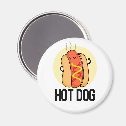Hot Dog Funny Snack Pub Magnet (Vorderseite/Rückseite)