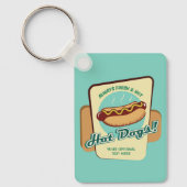 Hot Dog für benutzerdefinierten Text Schlüsselanhänger (Vorderseite)