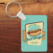Hot Dog für benutzerdefinierten Text Schlüsselanhänger (Vorderseite)