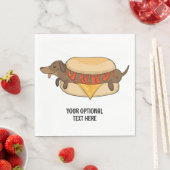 Hot Dog für benutzerdefinierten Text Serviette (Beispiel)