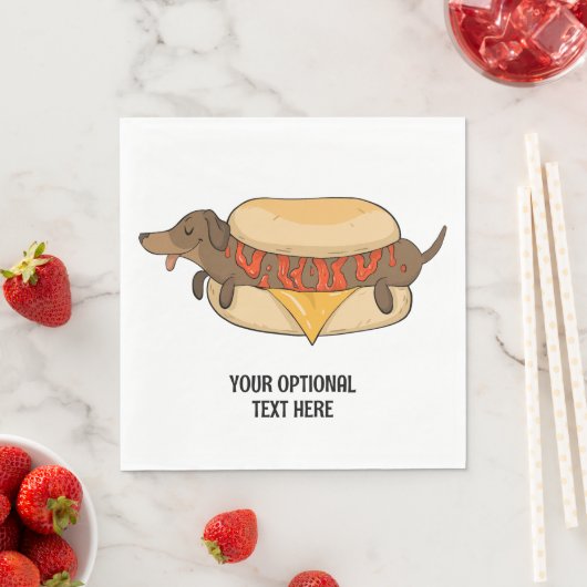 Hot Dog für benutzerdefinierten Text Serviette (Beispiel)