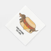 Hot Dog für benutzerdefinierten Text Serviette (Ecke)