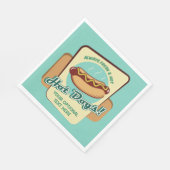 Hot Dog für benutzerdefinierten Text Serviette (Ecke)