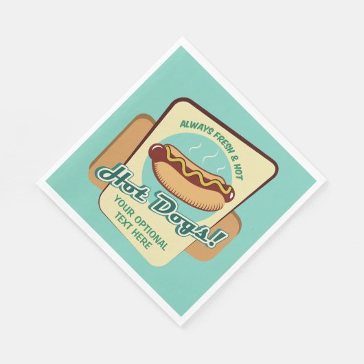 Hot Dog für benutzerdefinierten Text Serviette (Ecke)