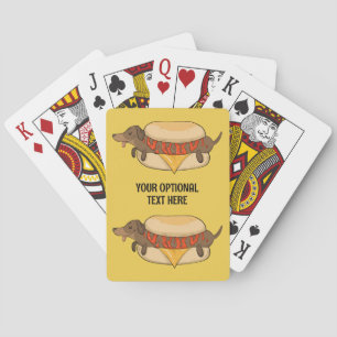 Hot Dog für benutzerdefinierten Text Spielkarten